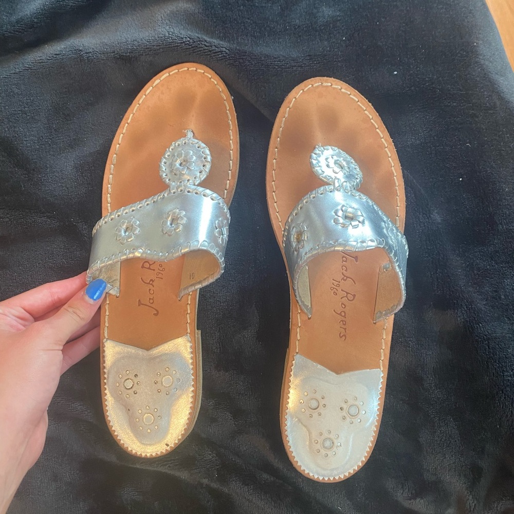 Silver Jack Roger sandals